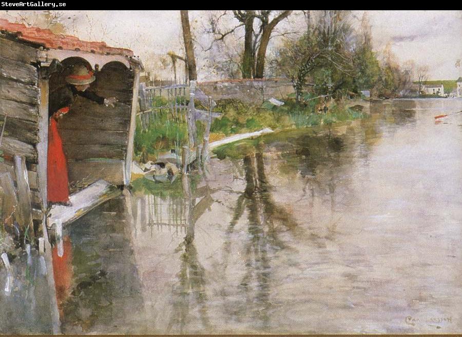 Carl Larsson By the River Loing